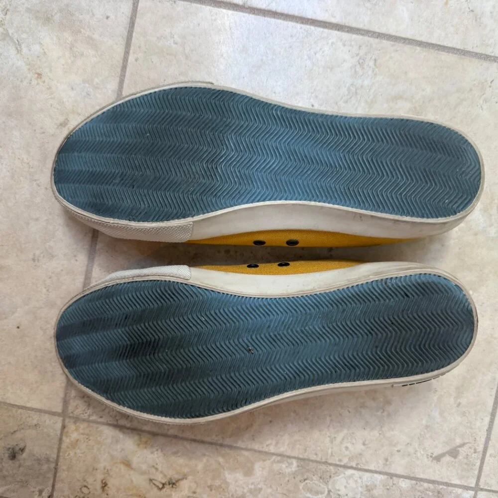 Worn Once! SeaVees Monterey Canvas Lace Up Sneaker, Sz 9, Mustard
